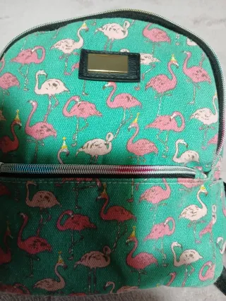 Mochila juvenil pequeña flamencos
