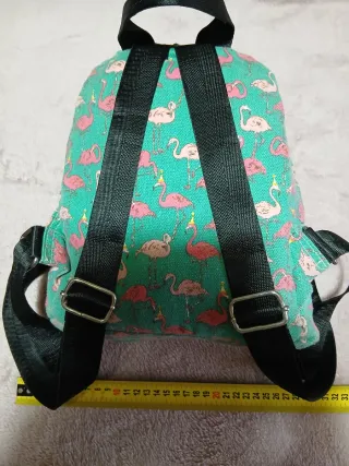 Mochila juvenil pequeña flamencos