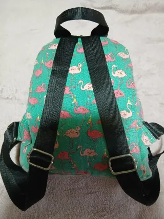 Mochila juvenil pequeña flamencos