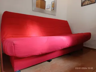 Sofá cama libro con arcón y ruedas