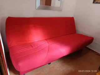 Sofá cama libro con arcón y ruedas