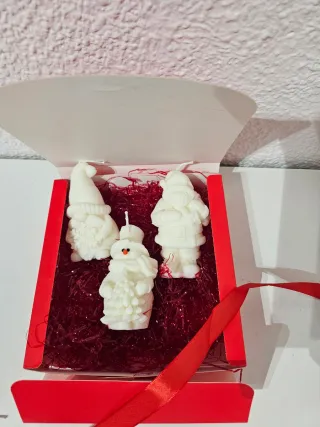 Lote de Velas Navideñas Decorativas