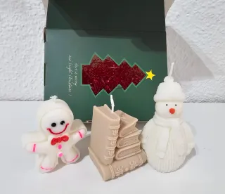 Lote de Velas Navideñas Decorativas