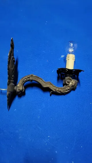 Lampada Applique Antica bronzo Primi '900