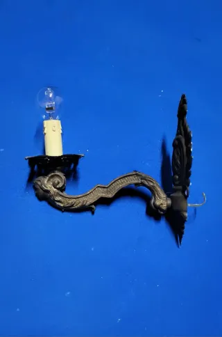 Lampada Applique Antica bronzo Primi '900