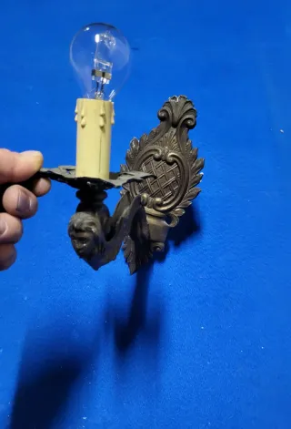 Lampada Applique Antica bronzo Primi '900