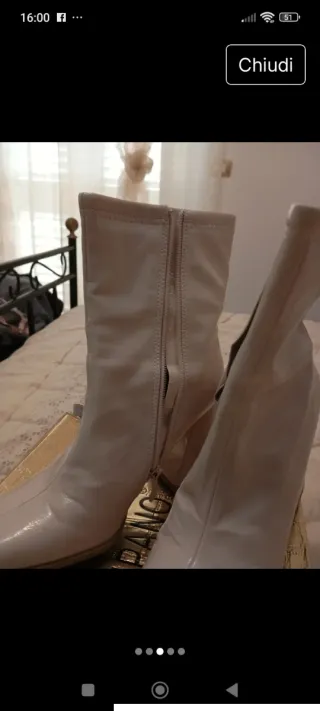 Stivaletti vernice panna n.37