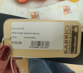 Vestito lungo donna rosso scintillante