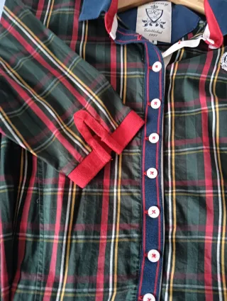 Vestido cuadros verde y rojo kilarny