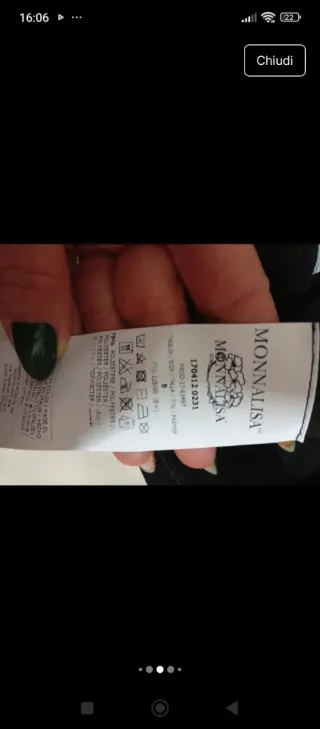 Pantaloni Monnalisa neri 8/9 anni