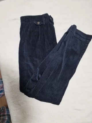 Pantalones Pana Piombo Talla 36 Azul Oscuro