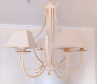 Lámpara de forja color blanco roto