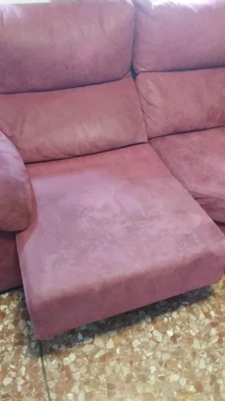 Sofá reclinable y extraíble de piel