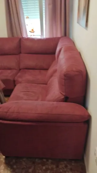 Sofá reclinable y extraíble de piel