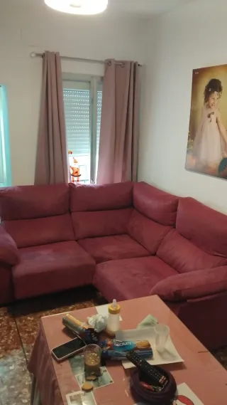 Sofá reclinable y extraíble de piel