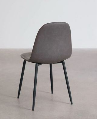 Pack 4 Sillas Antracita Piel Sintética