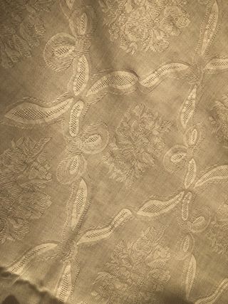 Tovaglia vintage fiandra bianca 18 tovaglioli