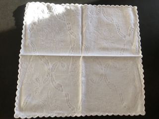 Tovaglia vintage fiandra bianca 18 tovaglioli
