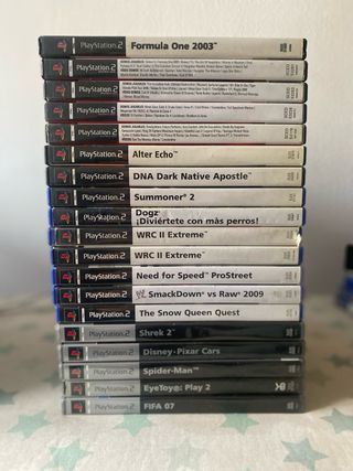 Lote de 19 juegos de play station 2
