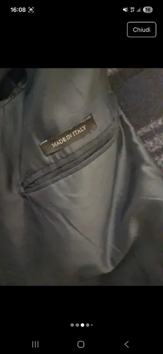 Montgomery scozzese blu tg 52 Made in Italy