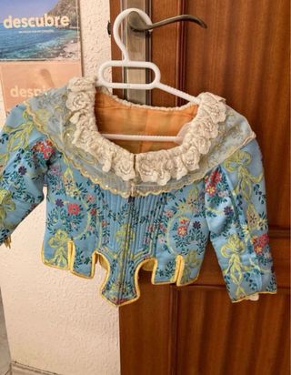 Traje Fallera Niña 6 años Azul y Dorado