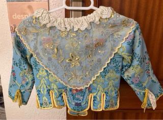 Traje Fallera Niña 6 años Azul y Dorado