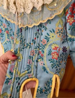 Traje Fallera Niña 6 años Azul y Dorado