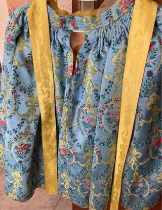 Traje Fallera Niña 6 años Azul y Dorado