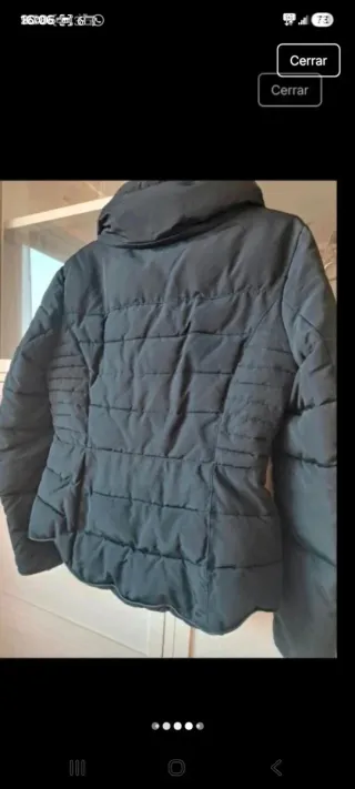 Plumífero negro cuello pelo suave