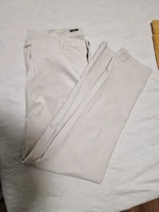 Pantalones Piombo Pana Talla 36 Beige