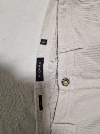 Pantalones Piombo Pana Talla 36 Beige