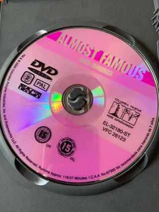 3 DVDs: Los Productores, Casi Famosos, Tintín