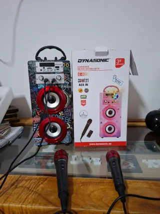 Altavoz Karaoke Dynasonic E-025 con Micrófonos