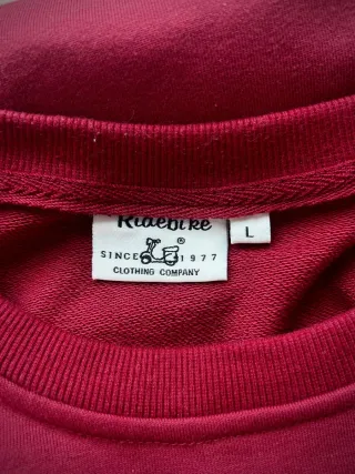 Sudadera Ridebike hombre roja con estampado