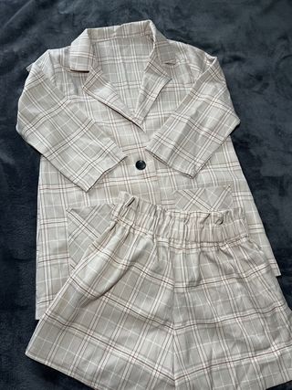 Conjunto americana y pantalón cuadros