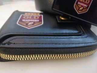 Cintura e portafoglio in pelle QLD Maroons