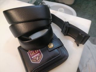 Cintura e portafoglio in pelle QLD Maroons