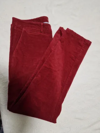 Pantalones Bexley Pana Talla 46 Rojo