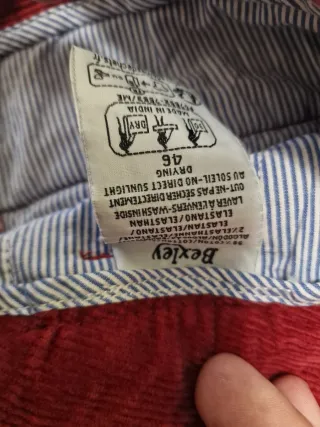 Pantalones Bexley Pana Talla 46 Rojo