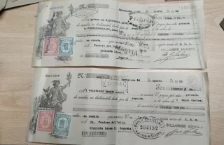 Antiguas letras de cambio (2 unidades)