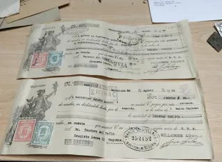 Antiguas letras de cambio (2 unidades)