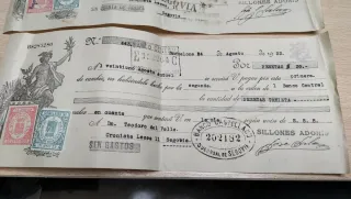 Antiguas letras de cambio (2 unidades)