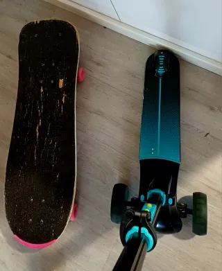 Lote Patinete 3 Ruedas y Skate