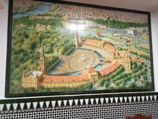 Baldosas verdes y menzaque de bonares