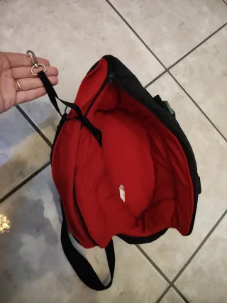 Trasportino per cani piccola taglia nero/rosso