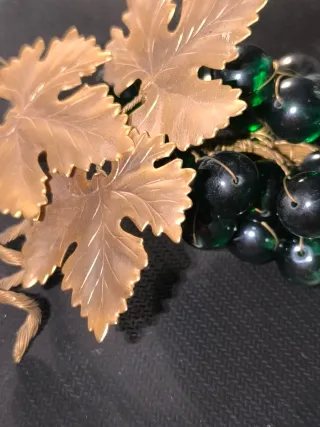 Grappolo d'uva decorativo verde e oro