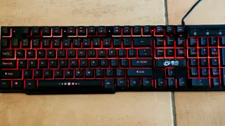 Teclado Gaming Midian LED Negro/Morado/Azul/Roja