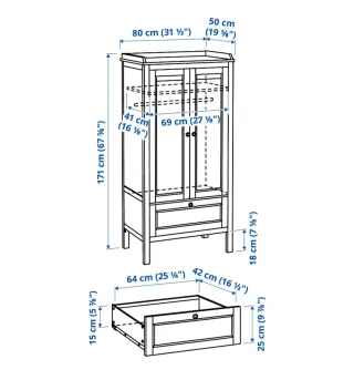 Armario infantil Sundvik Ikea blanco