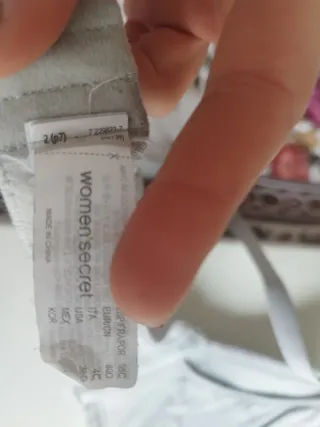 Sujetador lactancia Woman's Secret 95C gris