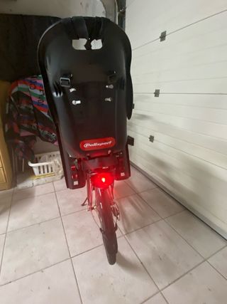 Bicicleta de paseo con silla para niño